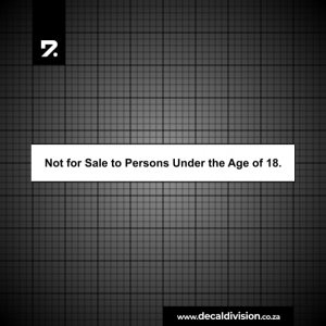 ARA Line - Not for Sale to Persons Under the Age of 18 Sticker